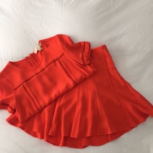 Michael Kors Flouncy Skirt and blouse Set